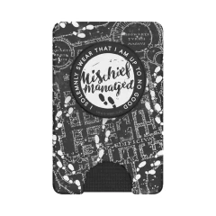 Portofel pentru telefon - PopSockets PopWallet - Mischief Managed Marauder's Map Negru