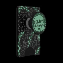 Portofel pentru telefon - PopSockets PopWallet - Mischief Managed Marauder's Map Negru