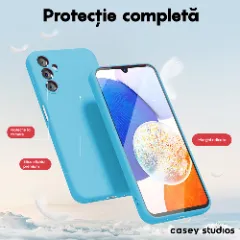 Husa Samsung Galaxy A34 Casey Studios Premium Soft Silicone Cadet Blue