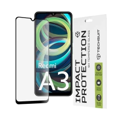 Folie pentru Xiaomi Redmi A3 - Techsuit 111D Full Cover / Full Glue Glass - Black Negru