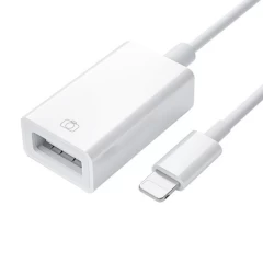 Adaptor Lightning la USB, Plug & Play, 5Gbps Yesido OTG Cable, GS10 - Alb Alb