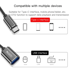 Adaptor Type-C la USB 3.0, Plug & Play, 5Gbps Yesido OTG Cable, GS01 - Negru Negru