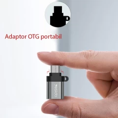 Adaptor Micro USB la USB, Plug & Play, 5Gbps Yesido OTG, GS07 - Negru Negru