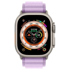 Curea Alpine Loop compatibila cu Apple Watch SE/9/8/7/6/5/4/3/2/1 - 38/40/41MM CASEY STUDIOS, Ajustabila, Respirabila, Material Textil Mov Deschis