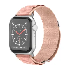 Curea Alpine Loop compatibila cu Apple Watch SE/9/8/7/6/5/4/3/2/1 - 38/40/41MM CASEY STUDIOS, Ajustabila, Respirabila, Material Textil Roz 