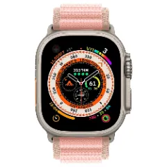 Curea Alpine Loop compatibila cu Apple Watch SE/9/8/7/6/5/4/3/2/1 - 38/40/41MM CASEY STUDIOS, Ajustabila, Respirabila, Material Textil Roz