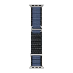 Curea Textil Alpine Loop compatibila cu Apple Watch Ultra 2/Ultra/SE/9/8/7/6/5/4/3/2/1 - 42/44/45/49MM CASEY STUDIOS, Ajustabila, Respirabila Albastru Inchis