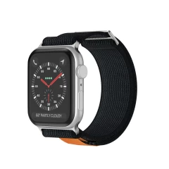 Curea Trail compatibila cu Apple Watch SE/9/8/7/6/5/4/3/2/1 - 38/40/41MM CASEY STUDIOS, Ajustabila, Respirabila, Material Textil Negru