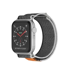Curea Trail compatibila cu Apple Watch SE/9/8/7/6/5/4/3/2/1 - 38/40/41MM CASEY STUDIOS, Ajustabila, Respirabila, Material Textil Gri Inchis 