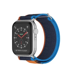 Curea Trail compatibila cu Apple Watch SE/9/8/7/6/5/4/3/2/1 - 38/40/41MM CASEY STUDIOS, Ajustabila, Respirabila, Material Textil Albastru Inchis 