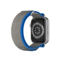 Curea Trail compatibila cu Apple Watch Ultra 2/Ultra/SE/9/8/7/6/5/4/3/2/1 - 42/44/45/49 MM CASEY STUDIOS, Ajustabila, Respirabila, Material Textil Gri Deschis