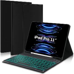 Husa cu Tastatura Iluminata compatibila cu iPad Pro 11