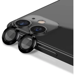 Protectie Camera pentru iPhone 11, Casey Studios MaxDefense+,  Ultra HD, Protectie Profesionala Camere 3D, Anti Amprente, Anti Zgarieturi, Anti Socuri, Negru Negru