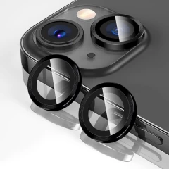 Protectie Camera pentru iPhone 13 / iPhone 13 Mini, Casey Studios MaxDefense+,  Ultra HD, Protectie Profesionala Camere 3D, Anti Amprente, Anti Zgarieturi, Anti Socuri, Argintiu Negru 