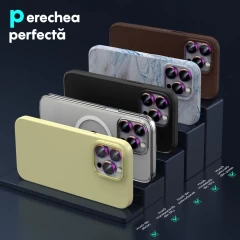 Protectie Camera pentru iPhone 14 / iPhone 14 Plus, Casey Studios MaxDefense+,  Ultra HD, Protectie Profesionala Camere 3D, Anti Amprente, Anti Zgarieturi, Anti Socuri, Curcubeu Curcubeu