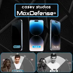 Folie Sticla CASEY STUDIOS pentru iPhone 11 Pro Max, MaxDefense+ Privacy, Full Glue, Sticla Securizata, Duritate Militara, Ultra HD, Protectie Profesionala Ecran 3D, Anti Zgarieturi, Anti Socuri Negru