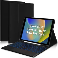 Husa cu Tastatura Iluminata si TouchPad compatibila cu iPad Pro/Air 3 10.5