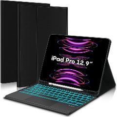 Husa cu Tastatura Iluminata si TouchPad compatibila cu iPad Pro 12.9