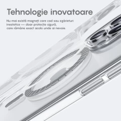 Husa MagSafe pentru iPhone 12/12 Pro, CASEY STUDIOS, de Protectie, Slim, pentru Incarcare Wireless, Margini Ridicate pentru Protectia Ecranului si a Camerelor Transparent