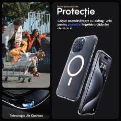 Husa MagSafe pentru iPhone 13 Pro Max, CASEY STUDIOS, de Protectie, Slim, pentru Incarcare Wireless, Margini Ridicate pentru Protectia Ecranului si a Camerelor Transparent