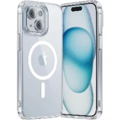 Husa MagSafe pentru iPhone 14, CASEY STUDIOS, de Protectie, Slim, pentru Incarcare Wireless, Margini Ridicate pentru Protectia Ecranului si a Camerelor Transparent 