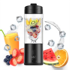 Mini Blender Portabil LAGATO BlendXpert Pro, 24000 RMP, 150W, 4000mAh, Capacitate 530ml, 6 Lame Ascutite de Otel, Tehnologie Pulse, Design Unic, Impermeabil, Smoothie-uri, Sucuri, Shake-uri Proteice, Negru