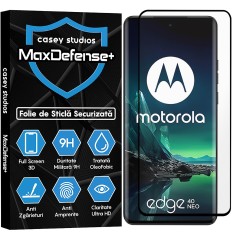 Folie Sticla CASEY STUDIOS compatibila cu Motorola Edge 40 / Edge 40 Neo, Full Glue, Duritate Militara, Ultra HD, Anti Zgarieturi, Anti Amprente, Anti Socuri, Margini Negre