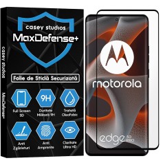 Folie Sticla CASEY STUDIOS compatibila cu Motorola Edge 50 Pro, Full Glue, Duritate Militara, Ultra HD, Anti Zgarieturi, Anti Amprente, Anti Socuri, Margini Negre