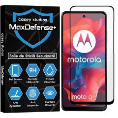 Folie Sticla CASEY STUDIOS compatibila cu Motorola Moto G04s, Full Glue, Duritate Militara, Ultra HD, Anti Zgarieturi, Anti Amprente, Anti Socuri, Margini Negre