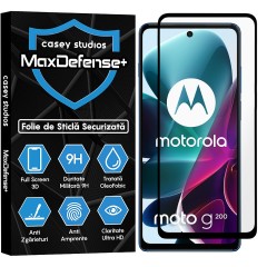 Folie Sticla CASEY STUDIOS compatibila cu Motorola Moto G200 5G, Full Glue, Duritate Militara, Ultra HD, Anti Zgarieturi, Anti Amprente, Anti Socuri, Margini Negre
