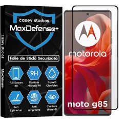 Folie Sticla CASEY STUDIOS compatibila cu Motorola Moto G85, Full Glue, Duritate Militara, Ultra HD, Anti Zgarieturi, Anti Amprente, Anti Socuri, Margini Negre