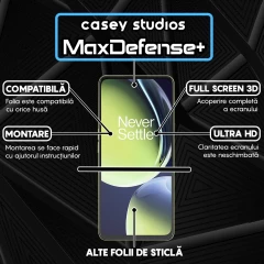 Folie Sticla CASEY STUDIOS compatibila cu OnePlus Nord CE3, Full Glue, Duritate Militara, Ultra HD, Anti Zgarieturi, Anti Amprente, Anti Socuri, Margini Negre Negru