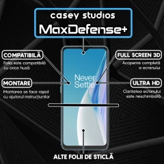 Folie Sticla CASEY STUDIOS compatibila cu OnePlus Nord N20 SE, Full Glue, Duritate Militara, Ultra HD, Anti Zgarieturi, Anti Amprente, Anti Socuri, Margini Negre Negru