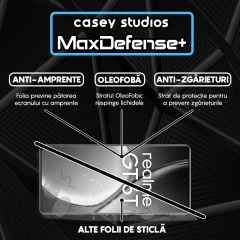 Folie Sticla CASEY STUDIOS compatibila cu Realme GT 6T, Full Glue, Duritate Militara, Ultra HD, Anti Zgarieturi, Anti Amprente, Anti Socuri, Margini Negre Negru