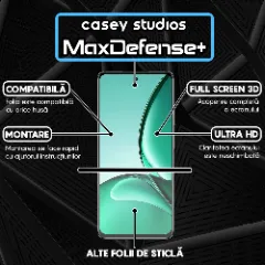 Folie Sticla CASEY STUDIOS compatibila cu Realme V60, Full Glue, Duritate Militara, Ultra HD, Anti Zgarieturi, Anti Amprente, Anti Socuri, Margini Negre Negru