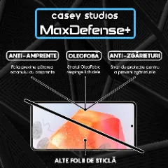 Folie Sticla CASEY STUDIOS compatibila cu Samsung Galaxy C55, Full Glue, Duritate Militara, Ultra HD, Anti Zgarieturi, Anti Amprente, Anti Socuri, Margini Negre Negru