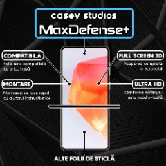 Folie Sticla CASEY STUDIOS compatibila cu Samsung Galaxy C55, Full Glue, Duritate Militara, Ultra HD, Anti Zgarieturi, Anti Amprente, Anti Socuri, Margini Negre Negru