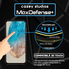 Folie Sticla CASEY STUDIOS compatibila cu Samsung Galaxy M35, Full Glue, Duritate Militara, Ultra HD, Anti Zgarieturi, Anti Amprente, Anti Socuri, Margini Negre Negru
