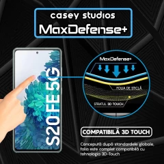 Folie Sticla CASEY STUDIOS compatibila cu Samsung Galaxy S20 FE 2022, Full Glue, Duritate Militara, Ultra HD, Anti Zgarieturi, Anti Amprente, Anti Socuri, Margini Negre Negru