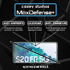 Folie Sticla CASEY STUDIOS compatibila cu Samsung Galaxy S20 FE 2022, Full Glue, Duritate Militara, Ultra HD, Anti Zgarieturi, Anti Amprente, Anti Socuri, Margini Negre Negru