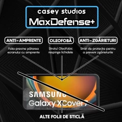 Folie Sticla CASEY STUDIOS compatibila cu Samsung Galaxy Xcover7, Full Glue, Duritate Militara, Ultra HD, Anti Zgarieturi, Anti Amprente, Anti Socuri, Margini Negre Negru