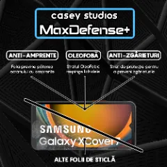 Folie Sticla CASEY STUDIOS compatibila cu Samsung Galaxy Xcover7, Full Glue, Duritate Militara, Ultra HD, Anti Zgarieturi, Anti Amprente, Anti Socuri, Margini Negre Negru