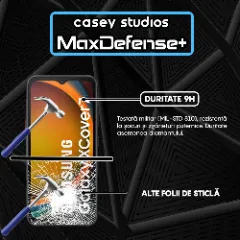 Folie Sticla CASEY STUDIOS compatibila cu Samsung Galaxy Xcover7, Full Glue, Duritate Militara, Ultra HD, Anti Zgarieturi, Anti Amprente, Anti Socuri, Margini Negre Negru