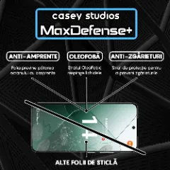 Folie Sticla CASEY STUDIOS compatibila cu Xiaomi 13 / 14, Full Glue, Duritate Militara, Ultra HD, Anti Zgarieturi, Anti Amprente, Anti Socuri, Margini Negre Negru