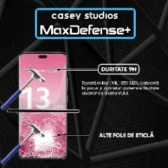 Folie Sticla CASEY STUDIOS compatibila cu Xiaomi 13 Lite, Full Glue, Duritate Militara, Ultra HD, Anti Zgarieturi, Anti Amprente, Anti Socuri, Margini Negre Negru