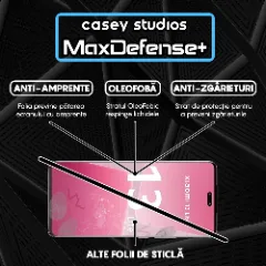 Folie Sticla CASEY STUDIOS compatibila cu Xiaomi 13 Lite, Full Glue, Duritate Militara, Ultra HD, Anti Zgarieturi, Anti Amprente, Anti Socuri, Margini Negre Negru