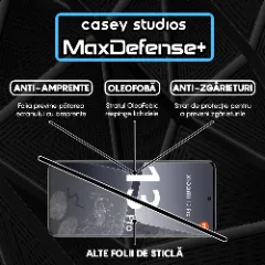 Folie Sticla CASEY STUDIOS compatibila cu Xiaomi 13 Pro, Full Glue, Duritate Militara, Ultra HD, Anti Zgarieturi, Anti Amprente, Anti Socuri, Margini Negre Negru