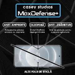 Folie Sticla CASEY STUDIOS compatibila cu Xiaomi 14 Ultra, Full Glue, Duritate Militara, Ultra HD, Anti Zgarieturi, Anti Amprente, Anti Socuri, Margini Negre Negru