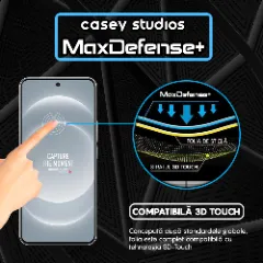 Folie Sticla CASEY STUDIOS compatibila cu Xiaomi 14 Ultra, Full Glue, Duritate Militara, Ultra HD, Anti Zgarieturi, Anti Amprente, Anti Socuri, Margini Negre Negru