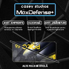 Folie Sticla CASEY STUDIOS compatibila cu Xiaomi Poco F6, Full Glue, Duritate Militara, Ultra HD, Anti Zgarieturi, Anti Amprente, Anti Socuri, Margini Negre Negru